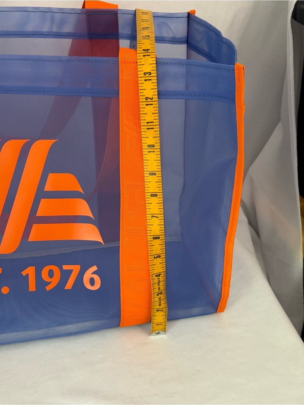 Aldi Gear Tote Bag 50th Anniversary Large Mesh Utility Bag Blue 1976 - Picture 8 of 11